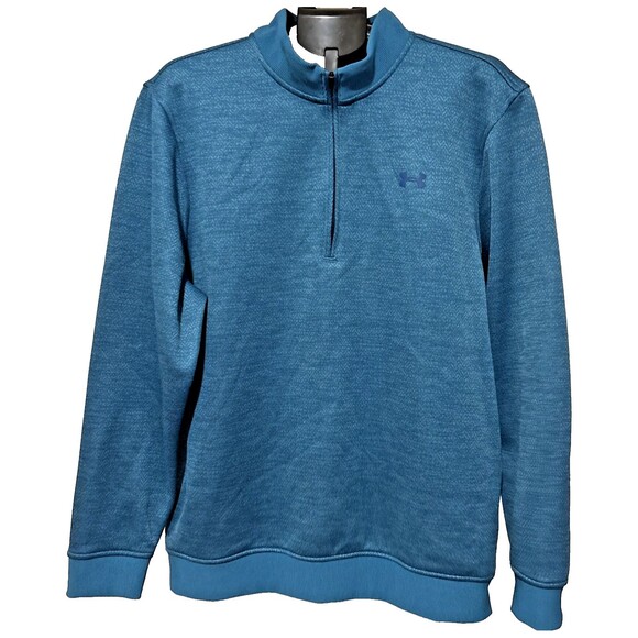 Men’s Under Armour Size XL Golf Cold Gear Teal 1/4 Zip Pullover Sweater - Picture 1 of 9